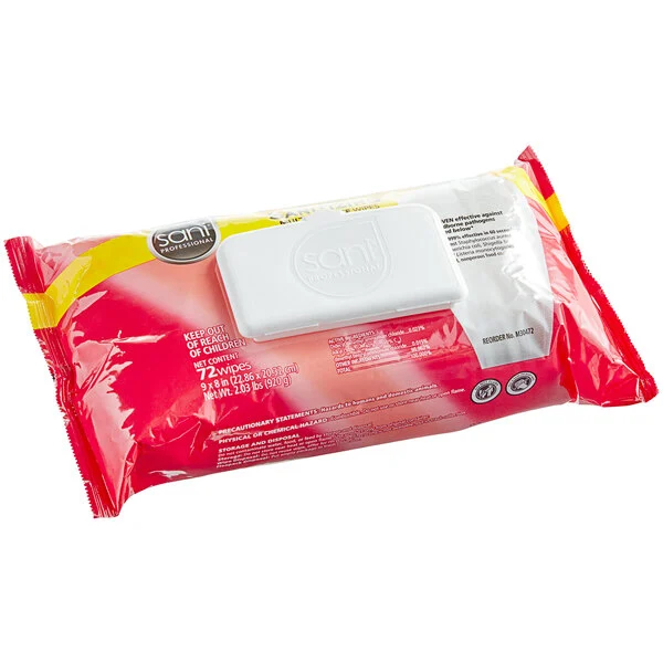[M30472] M30472 Red Sanitizing Wipe No Rinse Table Turner 12/72