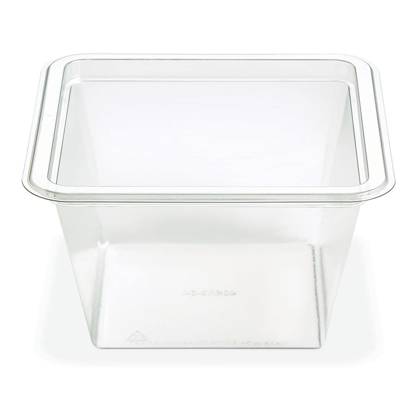 [CC1-32] 32 oz Square Container Fresh 'N Clear RPET