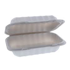 [96B] 96B 9x6x3" Hinged Container Bagasse Compostable