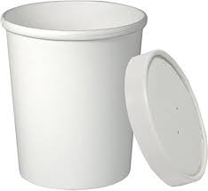 [DPPFCW32-CPPL] 32 oz Soup Combo Paper White PP Lid