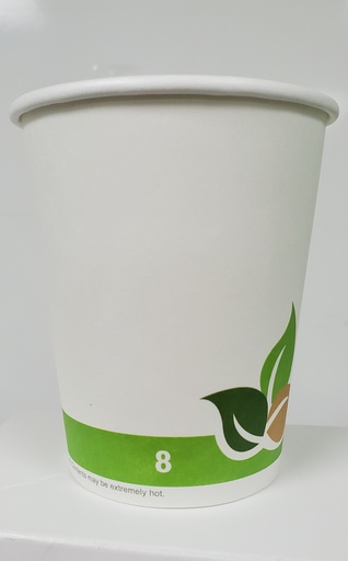 [LB3081] Lid 8 oz Paper Hot Cup Flat Travel