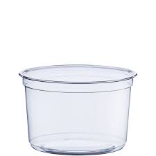 [LG8R] Recessed Lid Bare Clear Deli Containers RPET