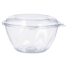 [CH32DEF] 32 oz Hinged Rectangle Tamper Container Flat