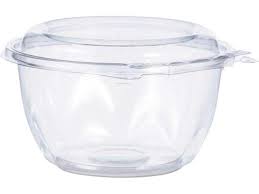 [CH16DEF] 16 oz Hinged Rectangle Tamper Container Flat