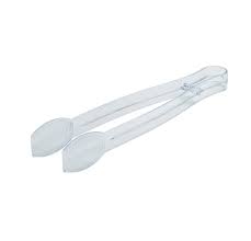 [3390B] Tongs 9" Heavy Serving Black Scalloped