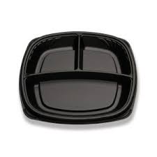[CL213-0903C] Lid 9" Vented Low Dome 3 Comp Clear