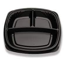[CL213-0903C] Lid 9" Vented Low Dome 3 Comp Clear