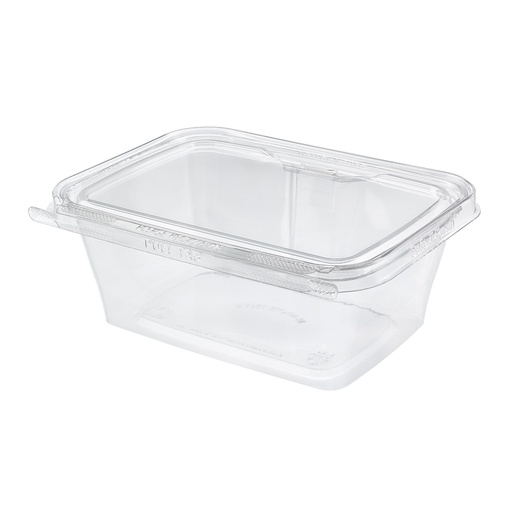 [CH32DEF] 32 oz Hinged Rectangle Tamper Container Flat