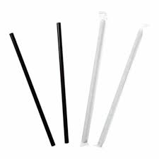 [8STRAW-AGAVE-BLK] 8" Black Agave Straw Wrapped SBA21W 6 mm
