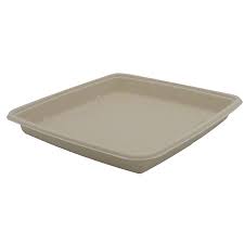 [51901F300PET] Lid Flat Square Clear PET for 32 48 oz Bagasse Container