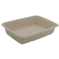 [51601F300PET] Lid Flat Clear PET for 6x9 Bagasse Container