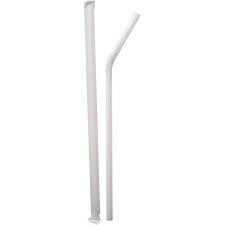 [8STRAW-AGAVE-BLK] 8" Black Agave Straw Wrapped SBA21W 6 mm