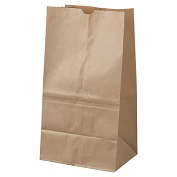 [08SO] 8 lb Paper Bag Brown Kraft 6.25x3.63x12.5"