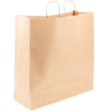 [SOSJW] 18x7x19" Bag White Shopping Handle