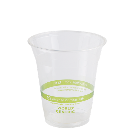 [CPL-CS-12] Lid PLA Flat Straw Slot 9Q - 24 oz Clear