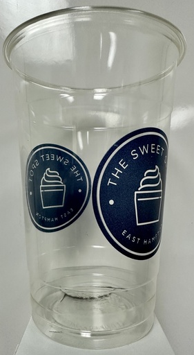 [CPL-CS-12] Lid PLA Flat Straw Slot 9Q - 24 oz Clear