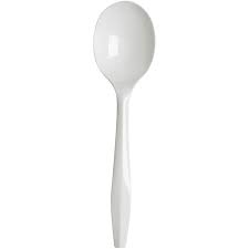 [IPWSS] Wrapped Soup Spoon Medium Weight White