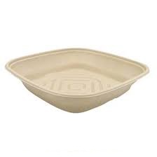 [512080F050-SPEC] Lid Flat Square Clear PET for 80 120 oz Bagasse Bowls