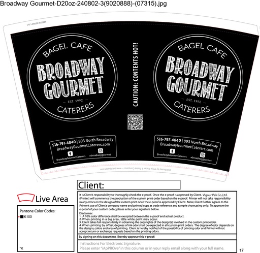 [HOTDOME-BLK] Lid Amhil Dome Black for Hot Paper Cups LMD-16HB