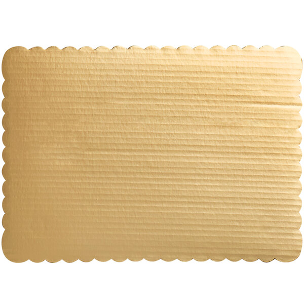 13.25x9.75" Quarter Sheet Scalloped Cake Board 1/4 V