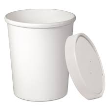 32 oz Soup Combo Paper White Paper Lid