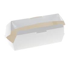 Hot Dog Clam Shell Paper White