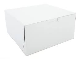8x8x5" Cake Box White Clay