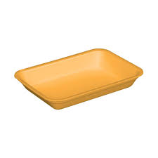 Foam Tray 4PR 4D Yellow 9.37x7.25x1.25"