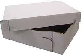 Cake Box Half Sheet Corrugated 2 pc 18x14x5"