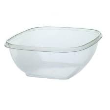 32 oz Square Bowl Tamper Clear PET Closeout