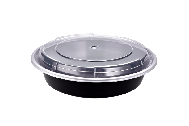 0480 oz Round Black Microwave Combo 9"