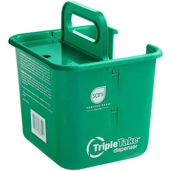 Sani Professional 901BKT1 Green Triple Take Dispenser