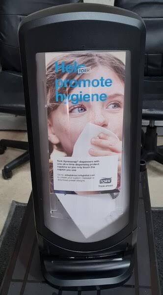 Tall Light Gray Stand Dispenser for Expressnap 6334000