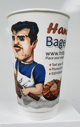 [HRB-16HOTDW] 16 oz Hot Cup Double Wall Hand Rolled Bagels Print