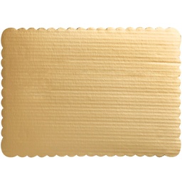 [GOLDQ] 13.25x9.75" Quarter Sheet Scalloped Cake Board 1/4 V