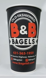 [B&B-20HOT] 20 oz Hot Cup Paper B&B Bagels Print