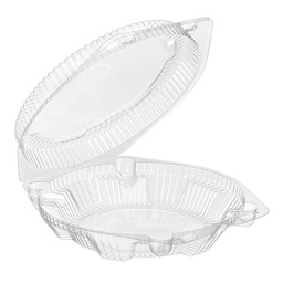 [SLP108-SPEC] 8" Shallow Hinged Clear Pie Container