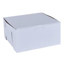 [773CB] 7x7x3" Cake Box White Clay