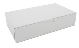 [1062CB] 10x6x2.25" Cake Box White Clay Eclair 6ECL