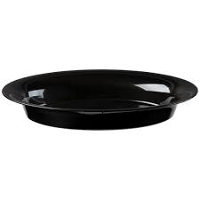 [OVB09128.BK] 11x16" Bowl Oval Deep Black 128 oz
