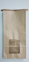 [486222-SPEC] Natural Window Bag w/Tin Tie 7x3.75x14.625