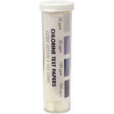 [CHLOR-TEST] Test Kit Sani Vial CM-240 Chlorine Strips 100 Ct