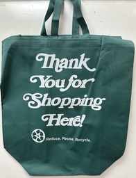 [100-FABRIC-LG] Large Reusable Handle Bag Green Extra Heavy 17.5x7.5x20" Closeout