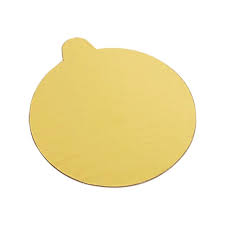 [4GOLD] 4" Gold Circle Cake Board with Tab