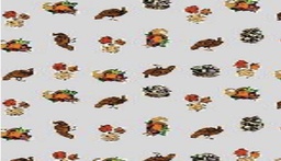 [40TURKEY] Cellophane Roll 40"x100' Turkey Cornucopia Leaves