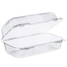 [PET35UT1] 9x5.5x3.5" Hinged Clear Container Closeout